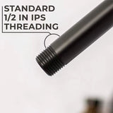 8 Inch Stainless Steel Shower Arm with Flange - Choice Water Filters