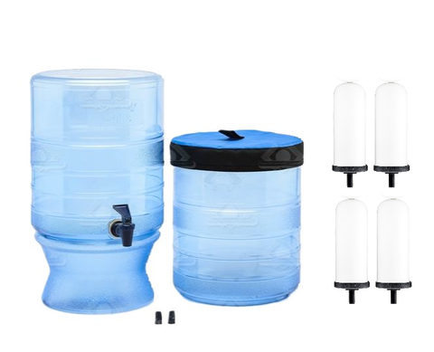 Berkey Ligh with 4 Berkefeld Ultra Fluoride water filters.