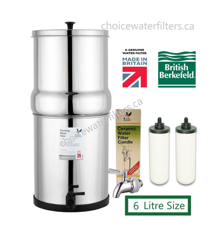 British Berkefeld with 2 Ultra Fluoride Filters - 6 Litre