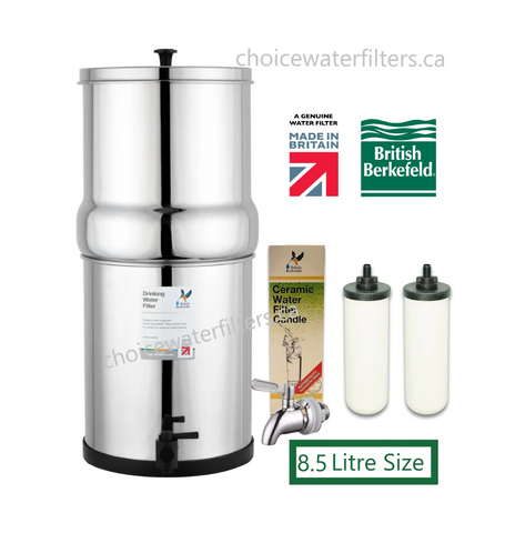 British Berkefeld with 2 Ultra Fluoride Filters - 8.5 Litre