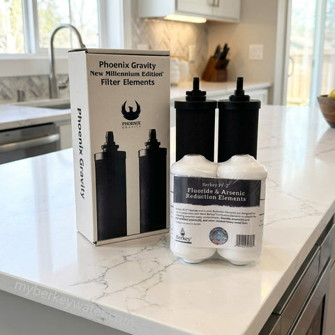 Phoenix Gravity New Millennium Edition™ Filter Elements and Berkey PF-2™ Fluoride and Arsenic Filter Combo
